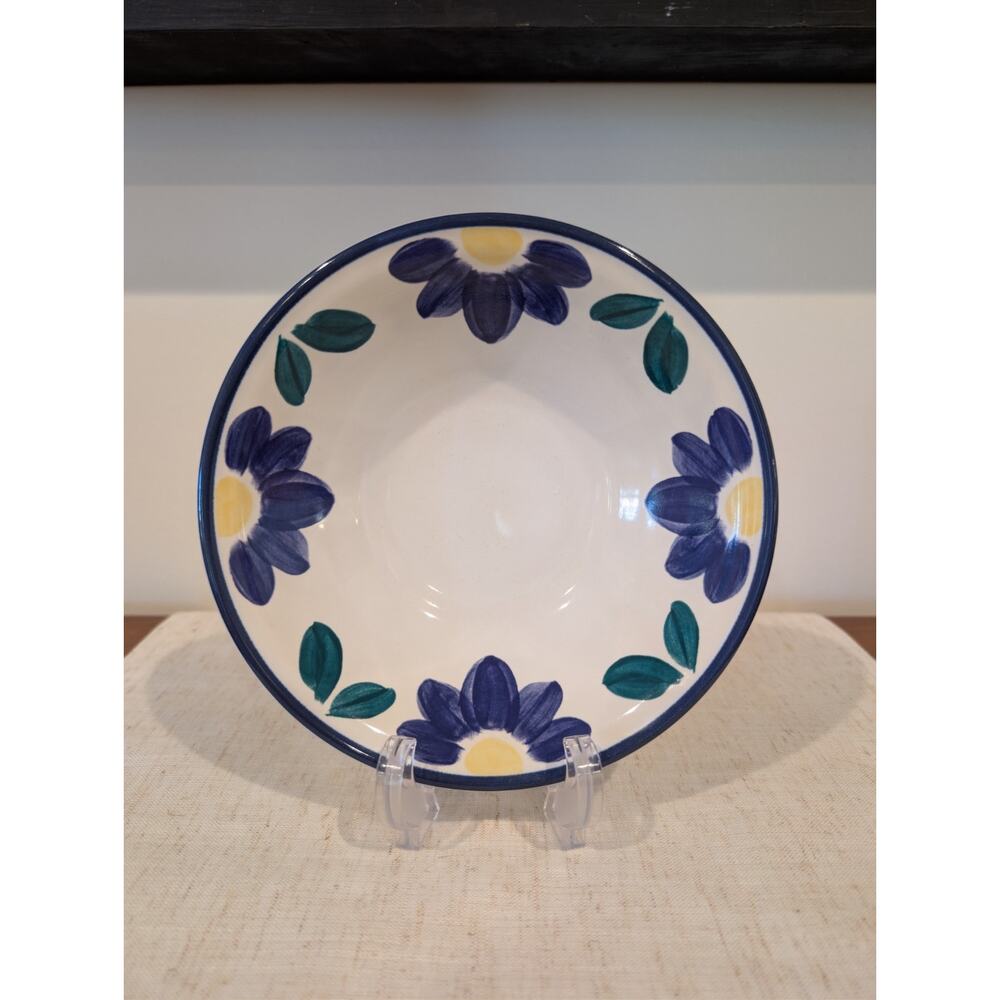 Vintage International Tableworks Blue Napoli Stoneware Soup Bowl — Pattern #153